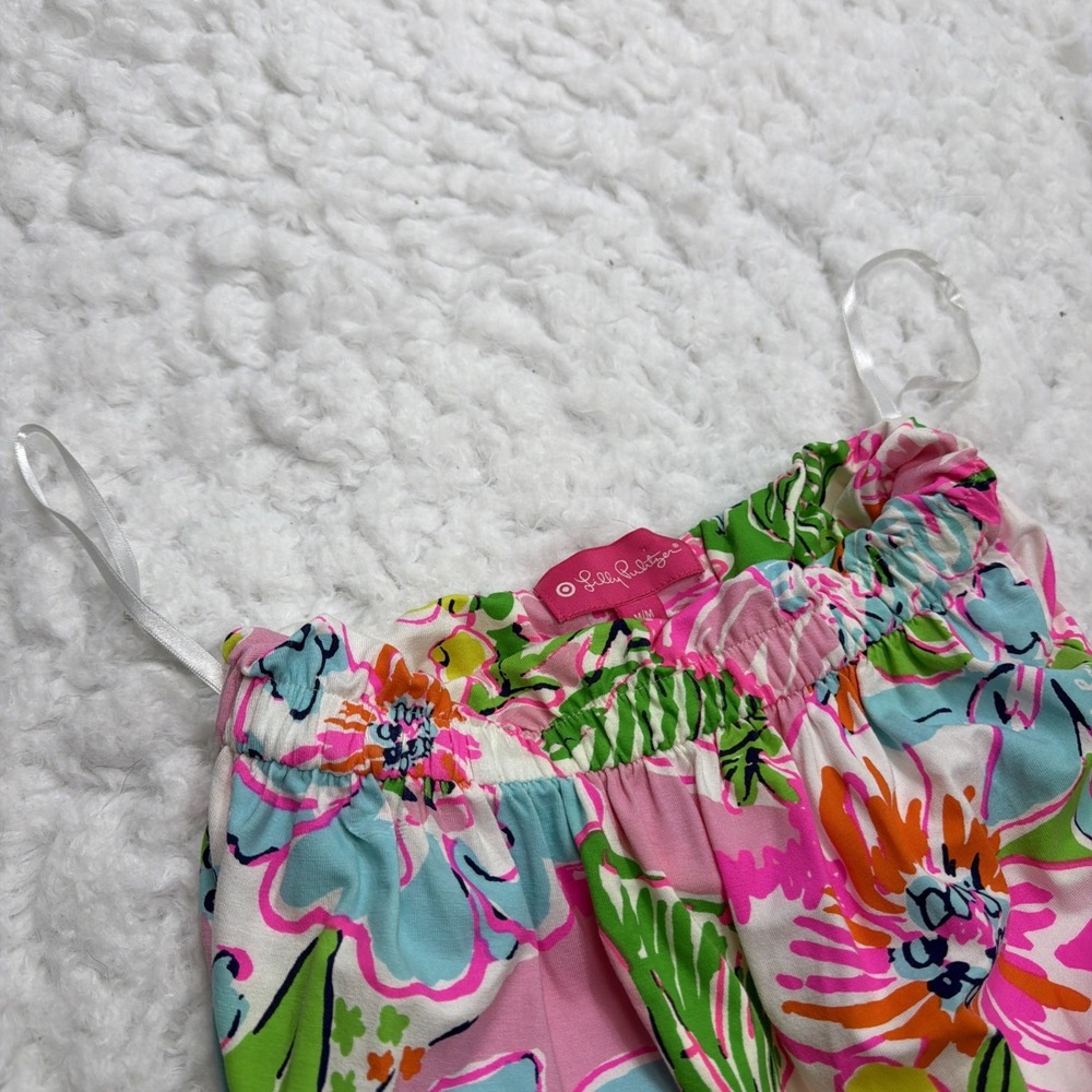 LILLY PULITZER Floral Maxi Dress Women's M Long Drawcord Waist Tie Beach New!!